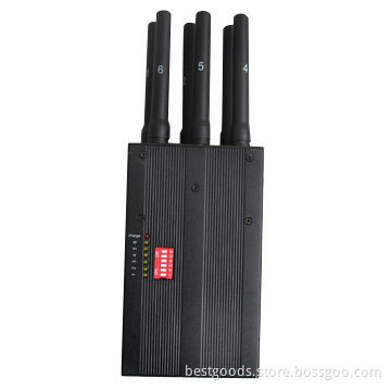 Power Mobile Phone GPS Wi-Fi Jammer with 6 Antennas